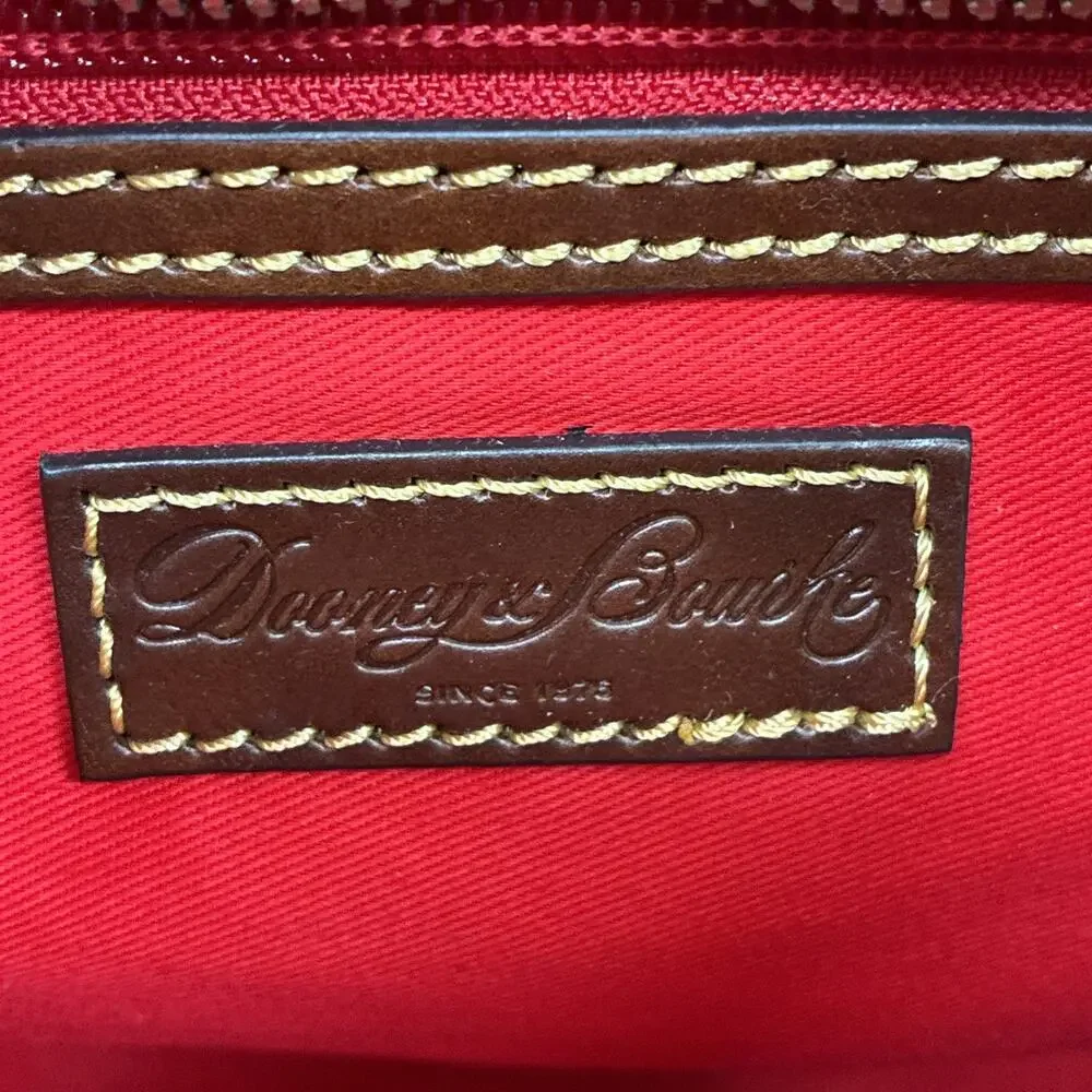 Dooney & Bourke Derby Dark Purple Pebble Leather Small Shoulder Bag Charity